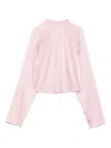Forte Forte Lace-up Cropped Blouse In Pink