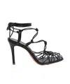 Forte Forte Lace-up High Heel Sandals In Black