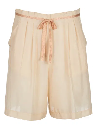 Forte Forte Laced Shorts In Ivory