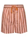 FORTE FORTE LACED STRIPED SHORTS