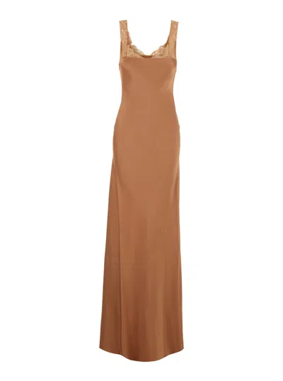 Forte Forte Lace-strap Acetate Dress In Pink