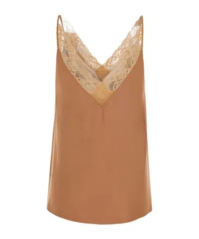 Forte Forte Lace-trim Camisole In Brown