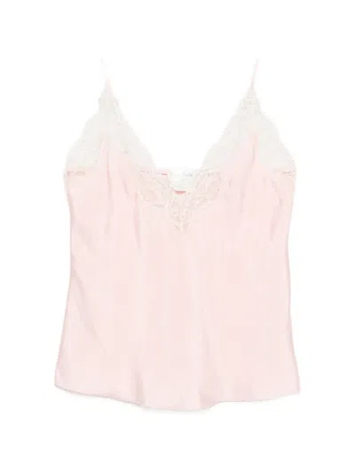 Forte Forte Lace-trim Top In Pink