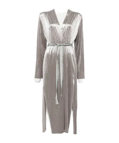 Forte Forte Lace-up Dress In Gray
