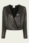 Forte Forte Lurex-detail Houndstooth Wrap Top