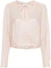 Forte Forte Lurex-detail Houndstooth Wrap Top