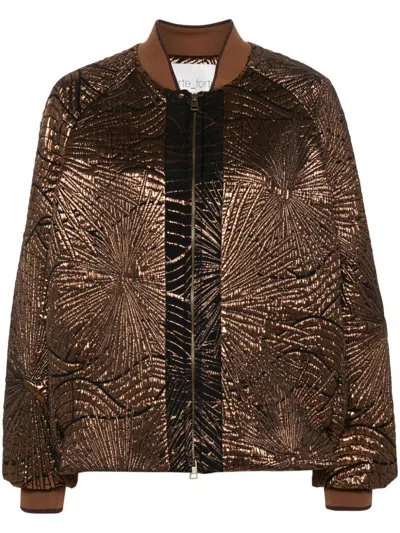 Forte Forte Laminated-finish Bomber Jacket In Black