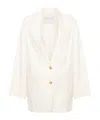 Forte Forte Single-breasted Twill Blazer In White