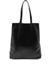 Forte Forte Large Leather Shopping Bag In Black