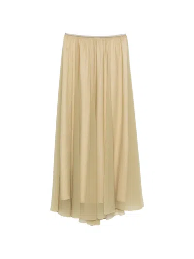 Forte Forte Layered-design Midi Skirt In Neutral