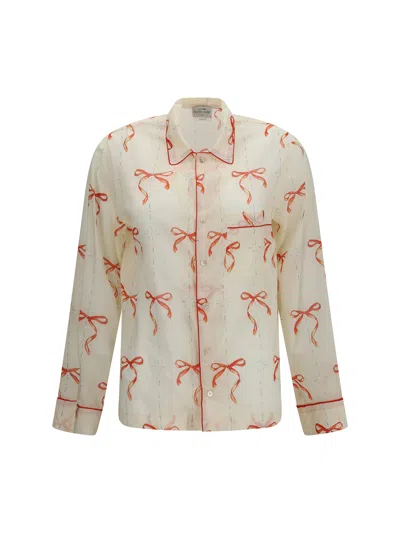Forte Forte Le Noeud D Argent Print Shirt In White