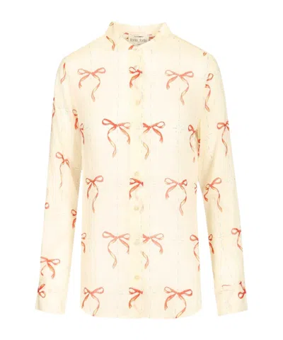 Forte Forte Le Noeud Dargent Printed Shirt In Neutral