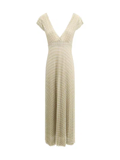 Forte Forte Leated Diamond Jersey Dress In Neutral