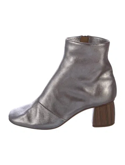 Pre-owned Forte Forte Leather Boots In Gray