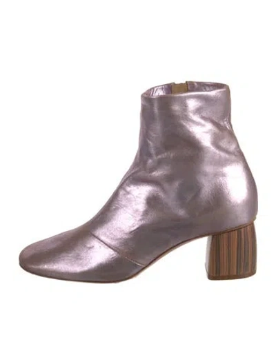 Pre-owned Forte Forte Leather Boots In Purple