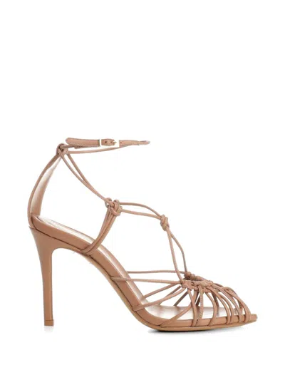 Forte Forte Leather Heel Sandals In Brown