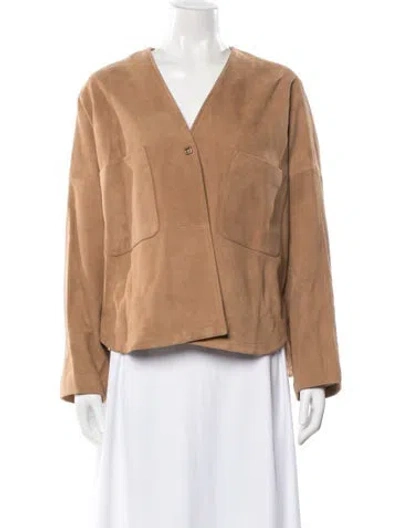 Pre-owned Forte Forte Leather Jacket W/ Tags In Neutral