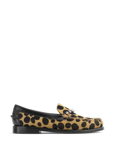 Forte Forte Leather Jewelled Loafers In Black