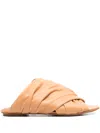 Forte Forte Leather Slides In Brown