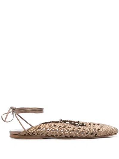 Forte Forte Slipper Aus Leder In Braun