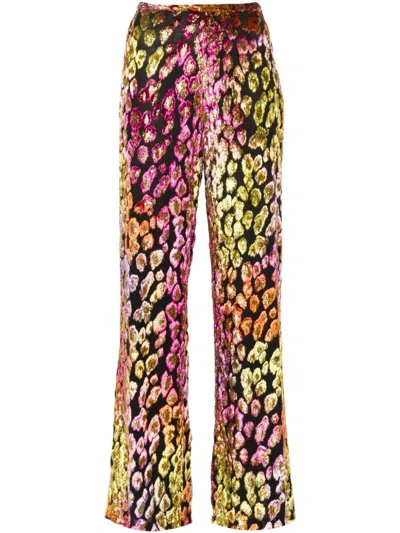 Forte Forte Leopard Metallic Wide Trousers In Multi