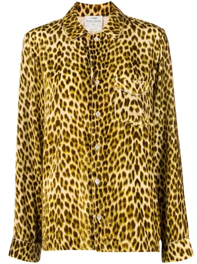 Forte Forte Leopard-print Velvet Shirt In Neutrals