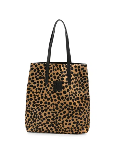 Forte Forte Leopard-print Leather Tote Bag In Purple