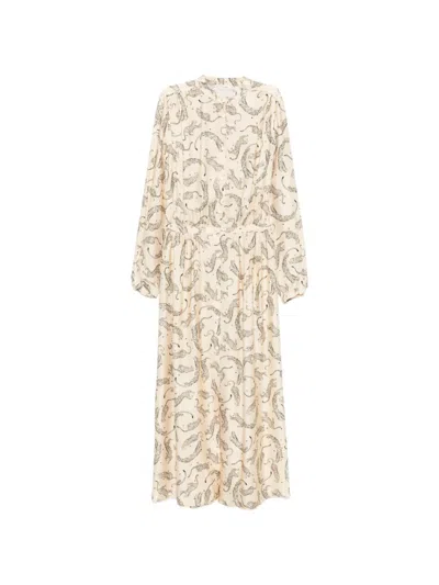 Forte Forte Leopard-print Midi Dress In Neutral