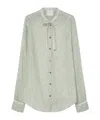 Forte Forte Les Petits Pois Shirt In Voile With Bow Detail In Green