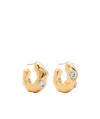 Forte Forte Forte_forte Hoop Sculpture Earrings With Strass Accessories In Yellow