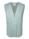 FORTE FORTE LIGHT GREEN PLISSÃ© VISCOSE TOP