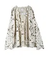 Forte Forte Light Grey Perforated Polyurethane Viscose Jacket In Neutral