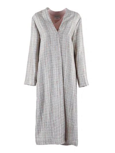 Forte Forte Light Natt Lurex Duster Coat In Gray