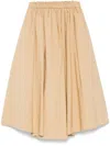 Forte Forte Cotton Midi Skirt In Beige