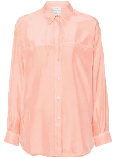 Forte Forte Lightweight Silk Shirt In Pink