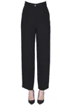 FORTE FORTE LINED TROUSERS WITH DARTS