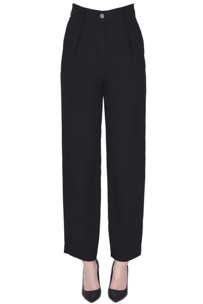 Forte Forte Lined Trousers With Darts In Black
