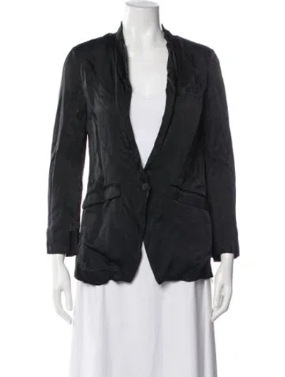Pre-owned Forte Forte Linen Blazer In Black