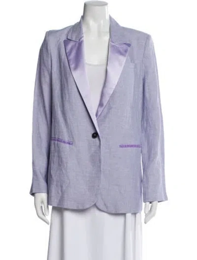 Pre-owned Forte Forte Linen Blazer In Purple