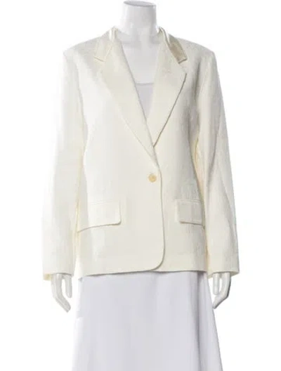 Pre-owned Forte Forte Linen Blazer In White