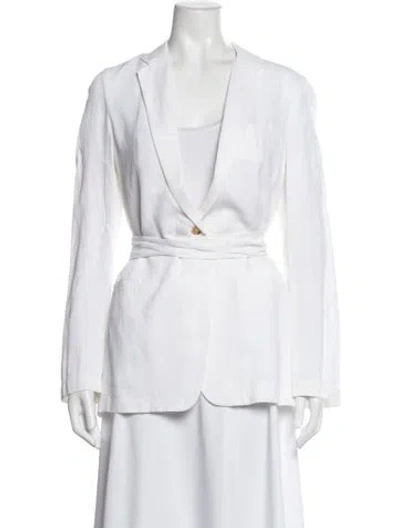 Pre-owned Forte Forte Linen Blazer In White