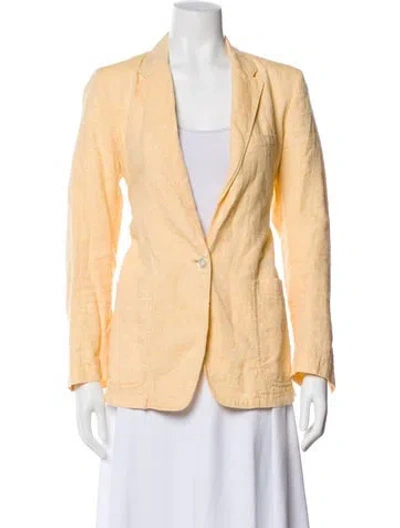 Pre-owned Forte Forte Linen Blazer In Yellow