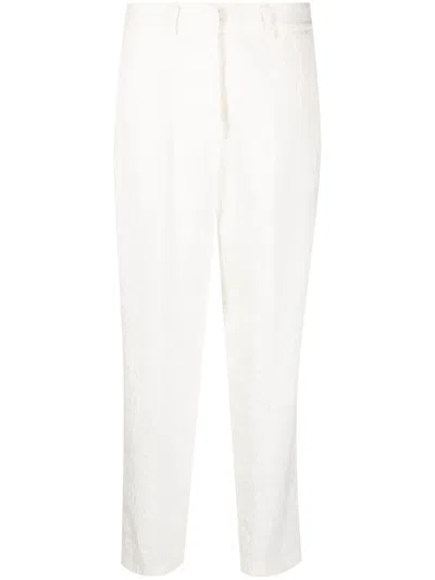 Forte Forte Linen-blend Jacquard Trousers In White