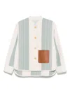 Forte Forte Linen Blend Striped Jacket In White