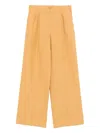 Forte Forte Forte_forte Chic Linen Canvas Darted Pants In Yellow