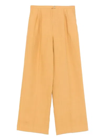 Forte Forte Linen Darted Trousers In Grano