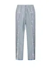 Forte Forte Linen Drawstring Pants With Floral Embroidery And Relaxed Fit
