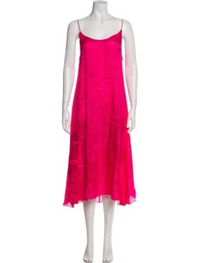 Pre-owned Forte Forte Linen Long Dress In Pink