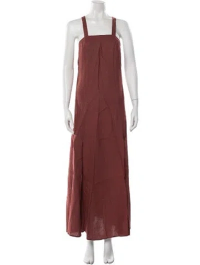 Pre-owned Forte Forte Linen Long Dress W/ Tags In Brown