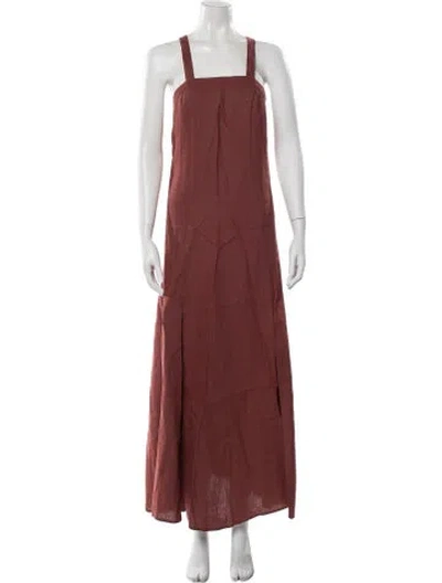 Pre-owned Forte Forte Linen Long Dress W/ Tags In Brown